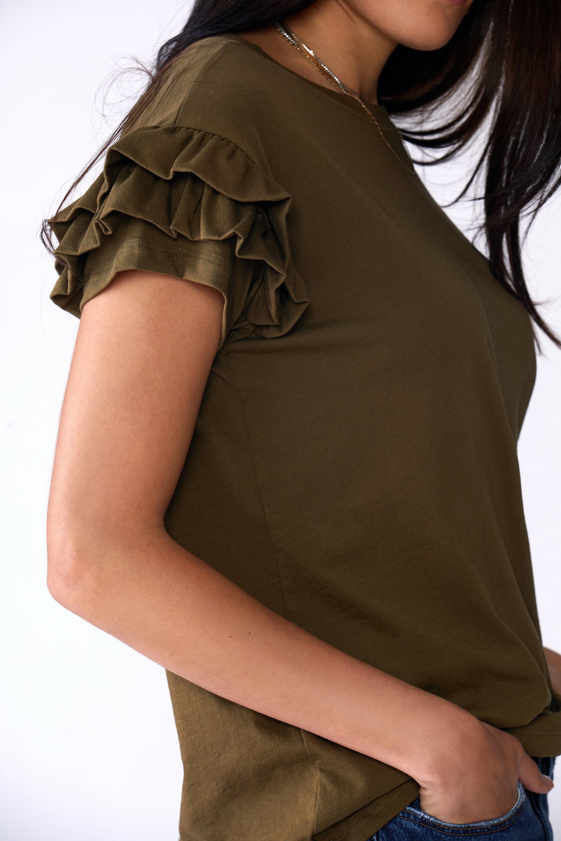 Ella Ruffle Sleeve Tee LOVETRUST