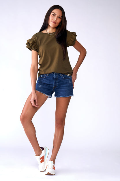 Ella Ruffle Sleeve Tee LOVETRUST