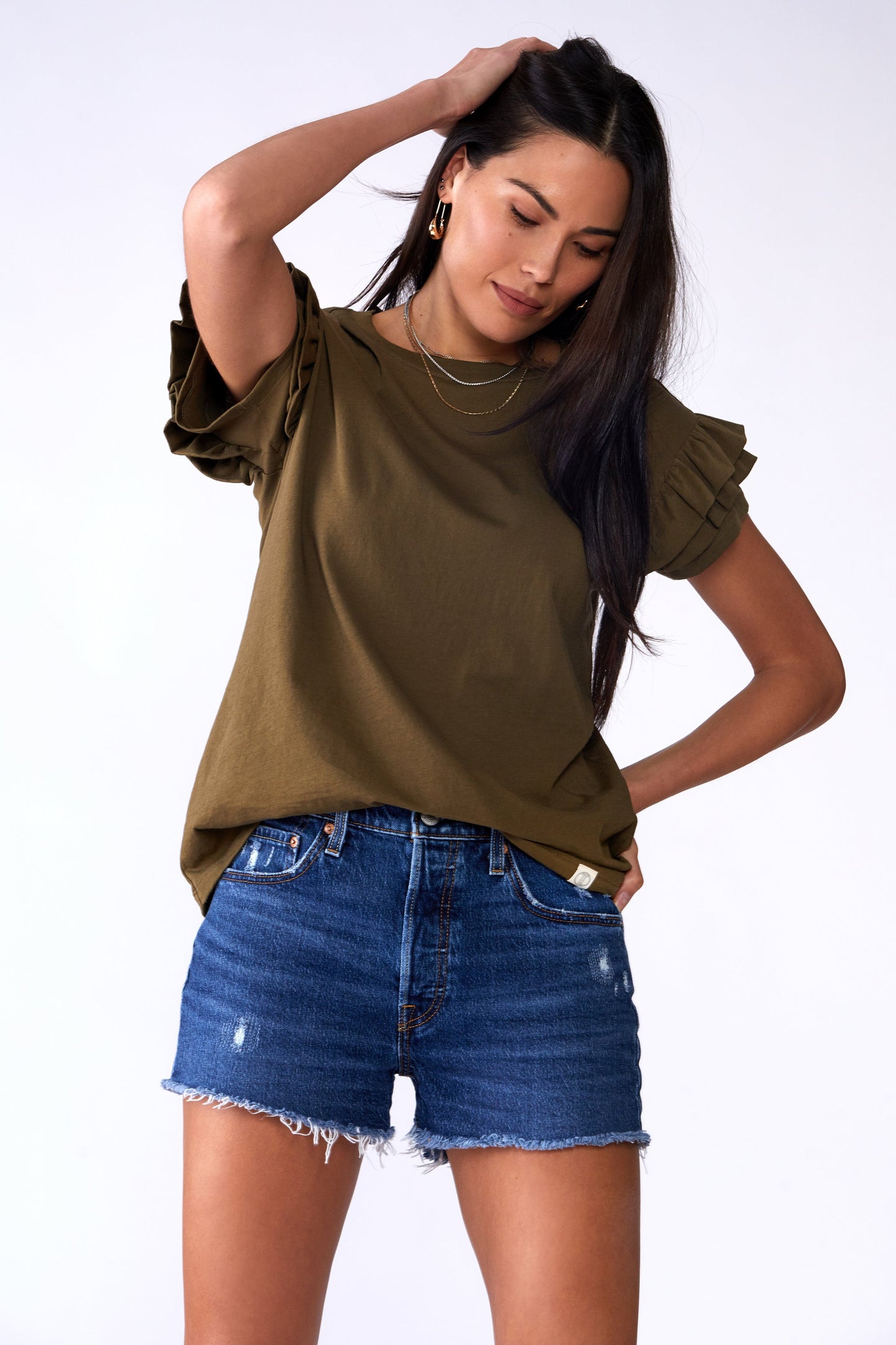 Ella Ruffle Sleeve Tee LOVETRUST