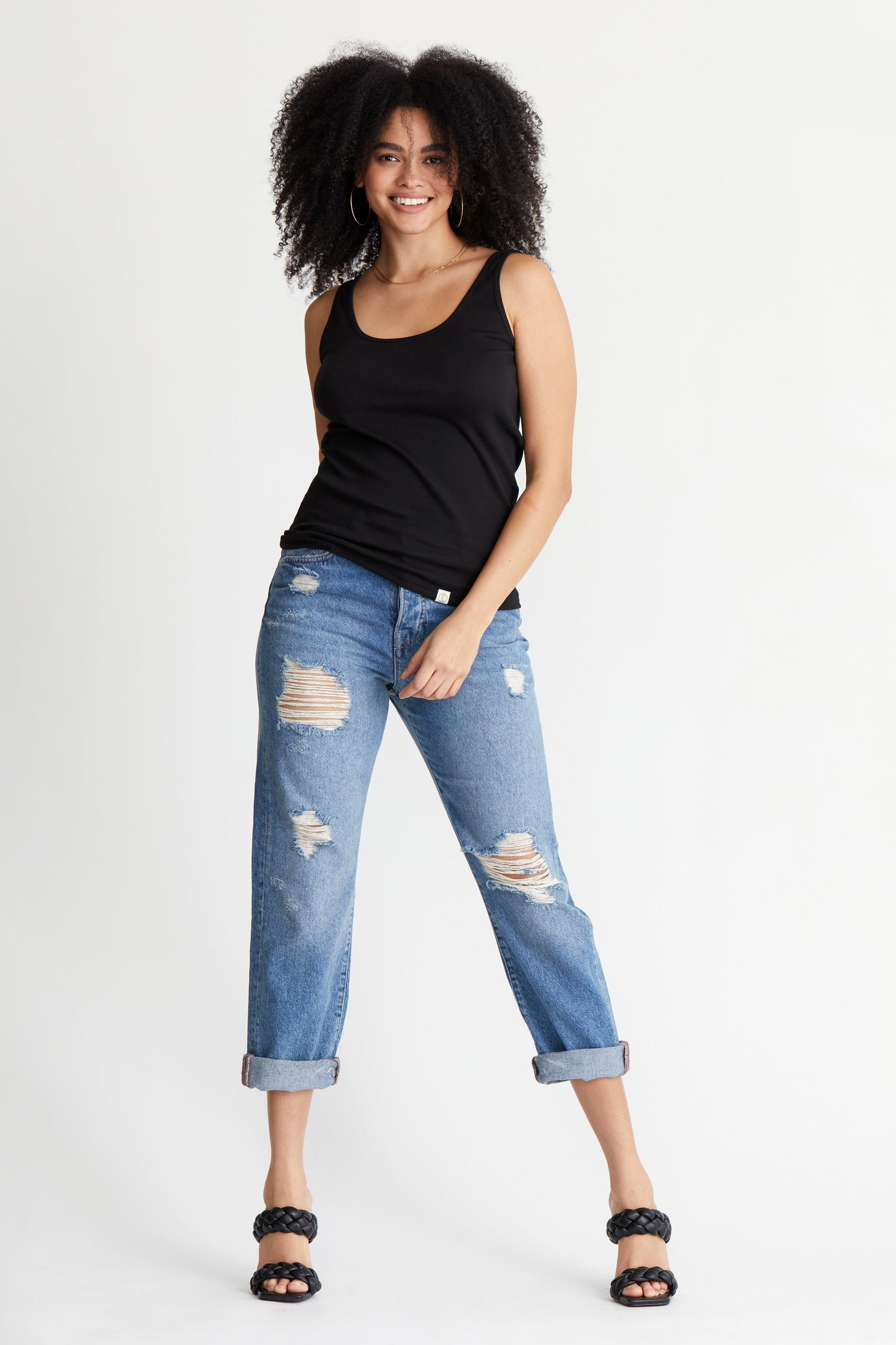Pima Rib Knit L&L Tank LOVETRUST