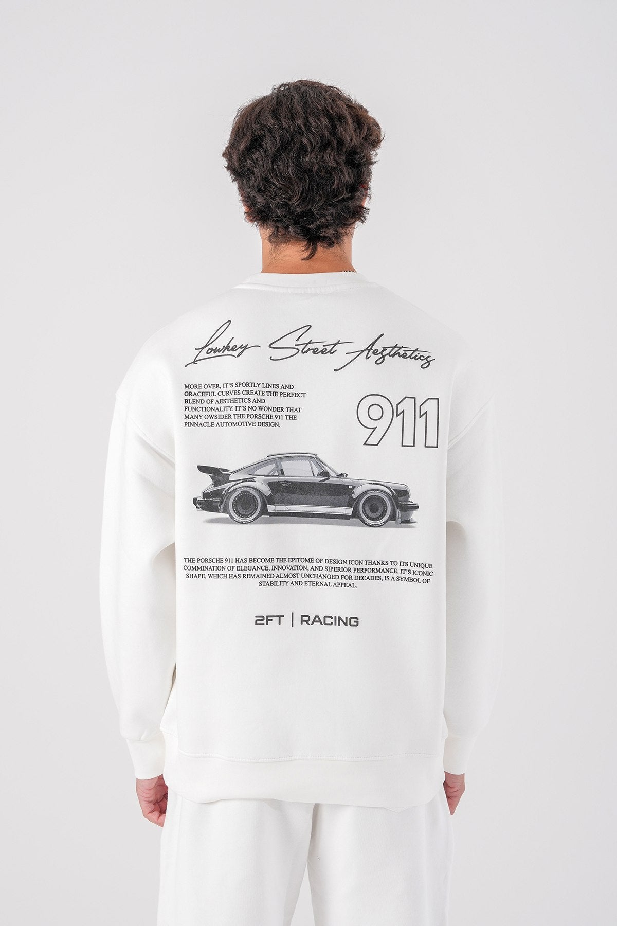 Lowkey Street Aesthetics 911 Racing Sweatshirt Withinblack