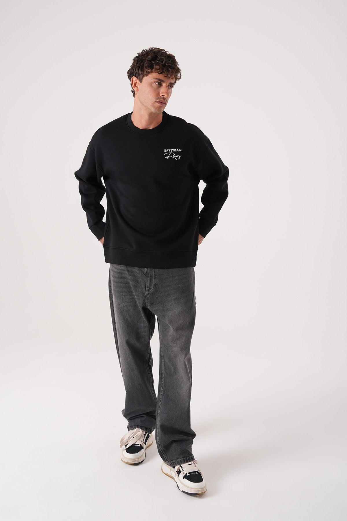 Lowkey Street Aesthetics 911 Racing Sweatshirt Withinblack
