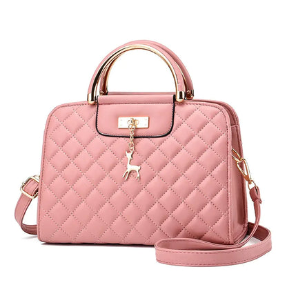 Fashionable Women's PU Leather Quilted Shoulder Bag
