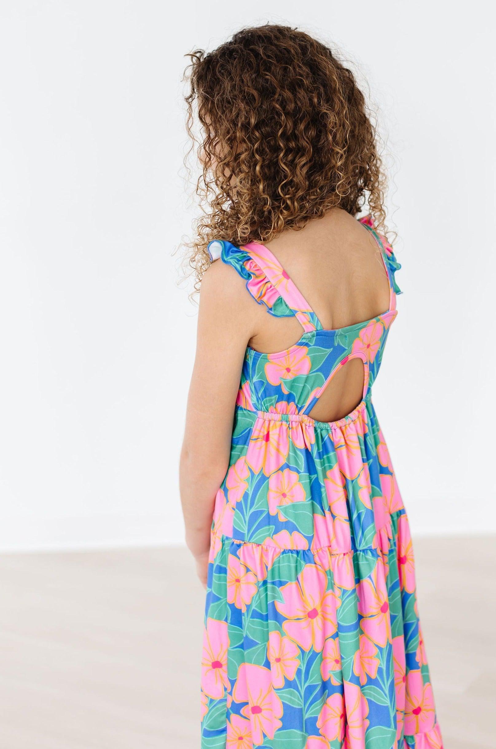 Luau Floral Ruffle Maxi Dress Mila & Rose ®