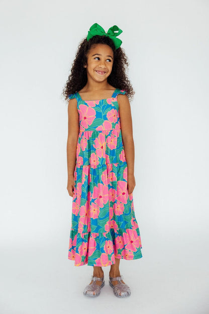 Luau Floral Ruffle Maxi Dress Mila & Rose ®