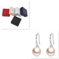Women's Silver Pearl Earrings with Shell Studs