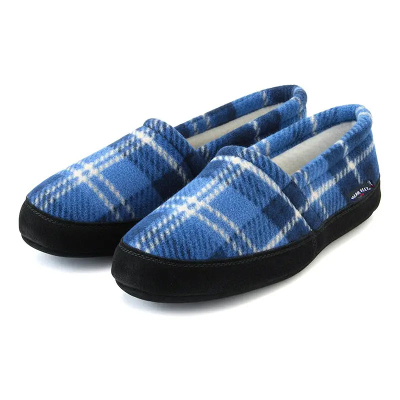 Polar Feet Men's Perfect Mocs Blue Flannel Polar Feet® LLC