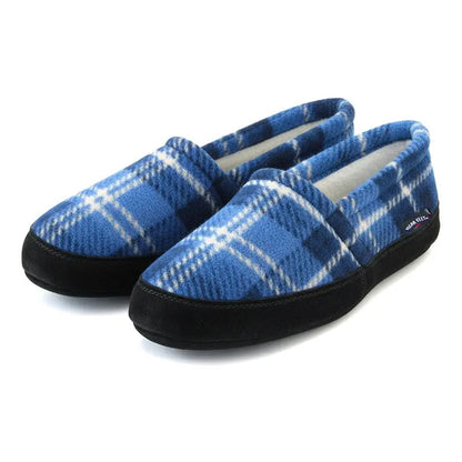 Polar Feet Men's Perfect Mocs Blue Flannel Polar Feet® LLC