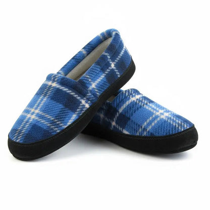Polar Feet Men's Perfect Mocs Blue Flannel Polar Feet® LLC