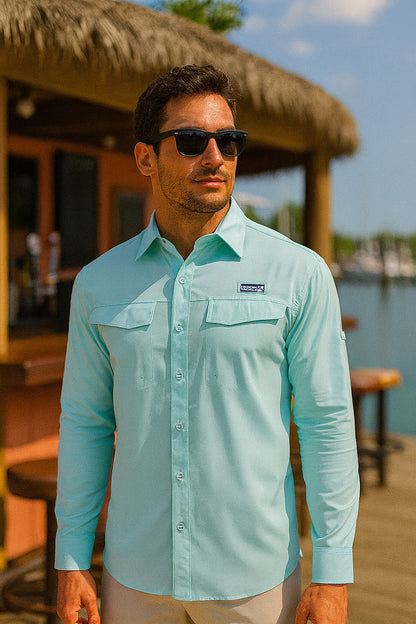 Men's Coastline L/S UV Vented Fishing Shirt Hook & Tackle