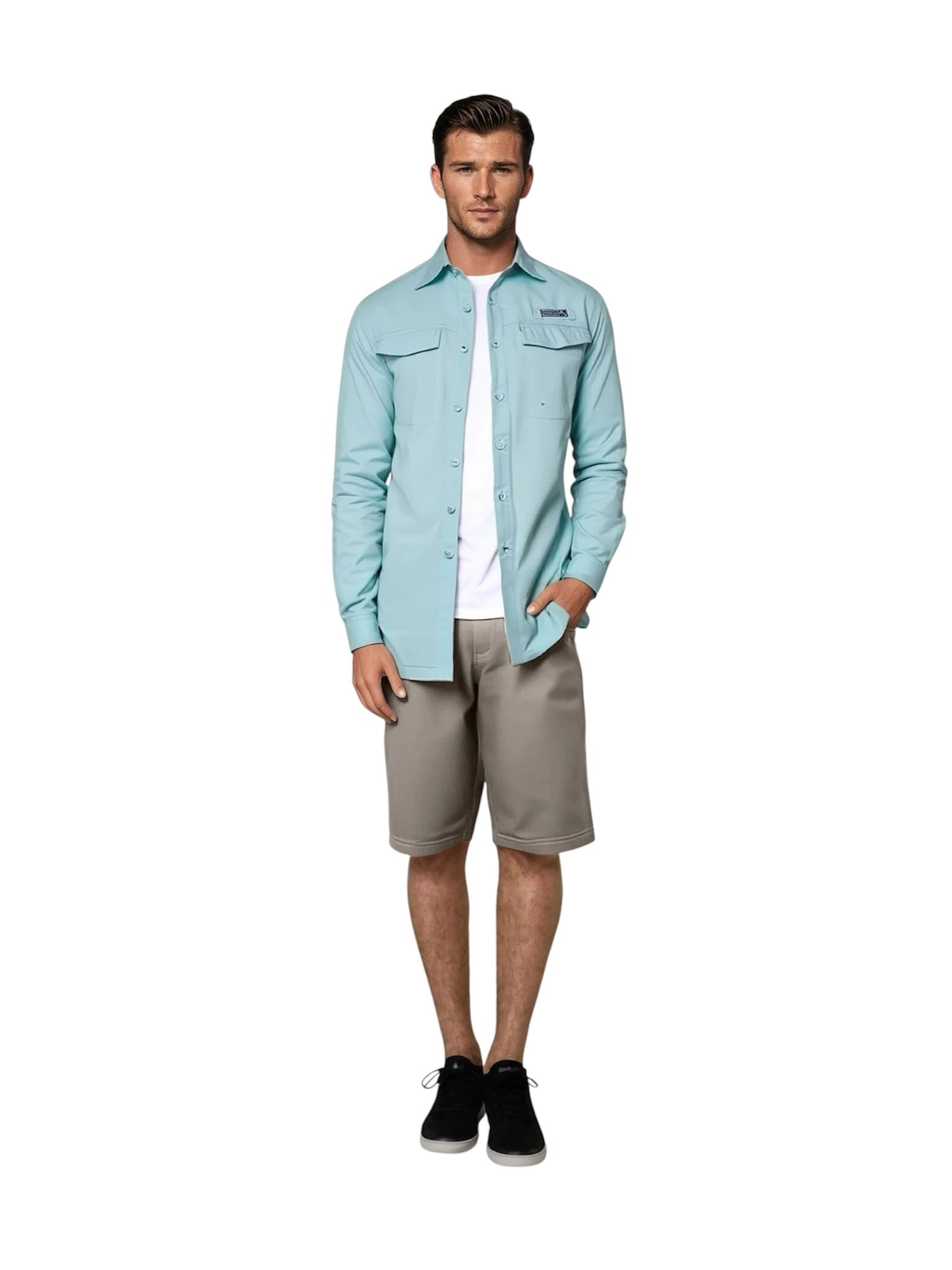 Men's Coastline L/S UV Vented Fishing Shirt Hook & Tackle