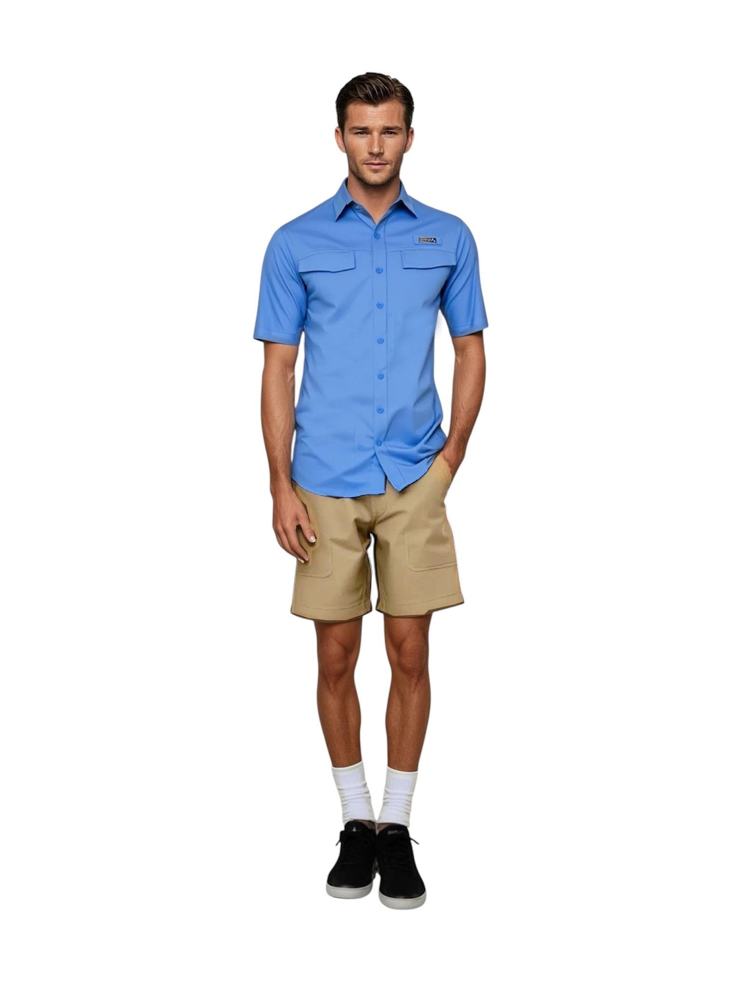 Men's Coastline S/S UV Vented Fishing Shirt Hook & Tackle
