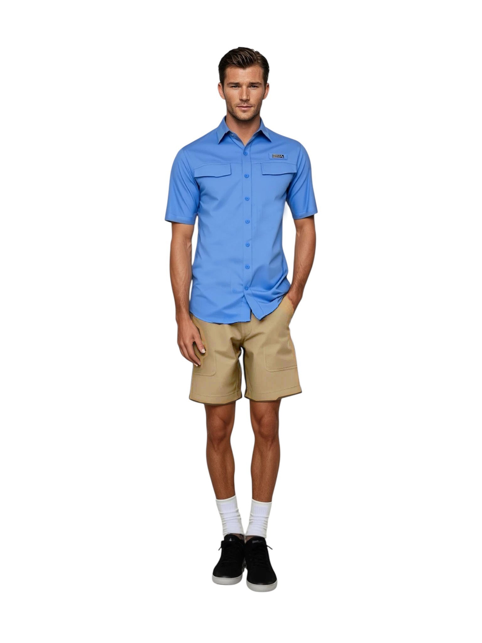 Men's Coastline S/S UV Vented Fishing Shirt Hook & Tackle