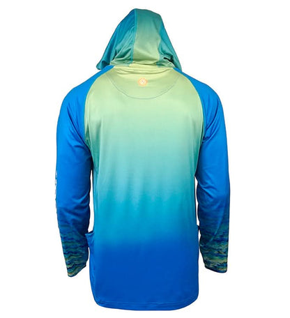 Men's Mahi Camo UV Fishing Hoodie Gaiter Hook & Tackle