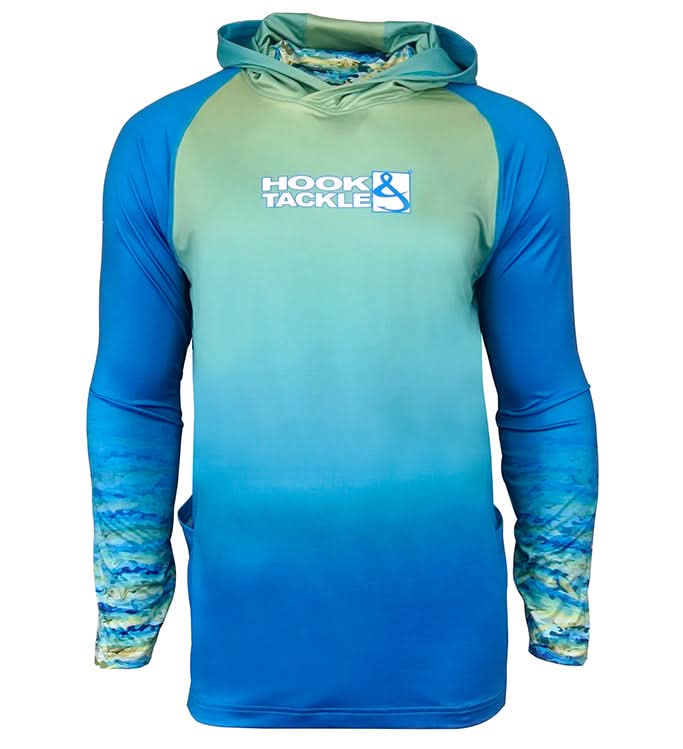 Men's Mahi Camo UV Fishing Hoodie Gaiter Hook & Tackle