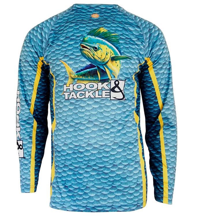 Men's Mahi Scales L/S UV Fishing Shirt Hook & Tackle