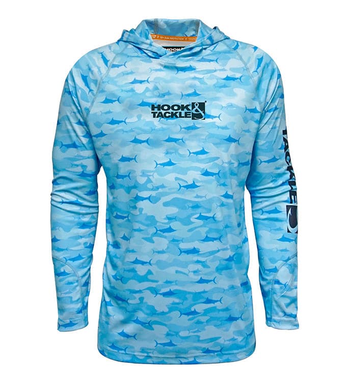 Men's Camo Billfish UV Fishing Hoodie Hook & Tackle