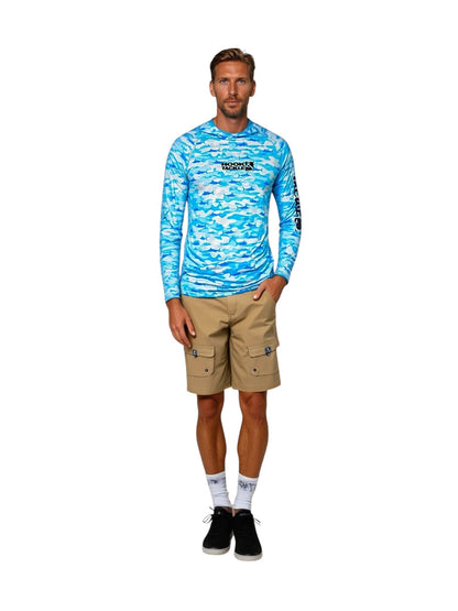Men's Camo Billfish UV Fishing Hoodie Hook & Tackle