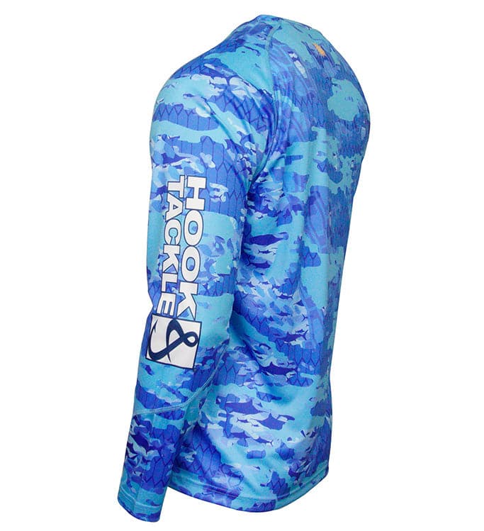 Men's Fractal Camo L/S UV Fishing Shirt Hook & Tackle