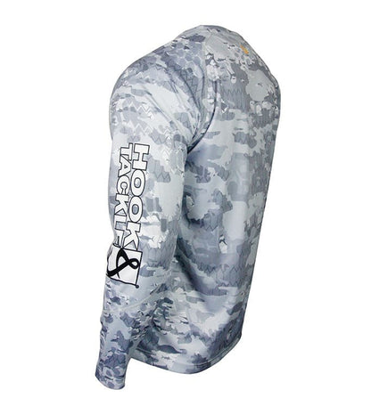 Men's Fractal Camo L/S UV Fishing Shirt Hook & Tackle