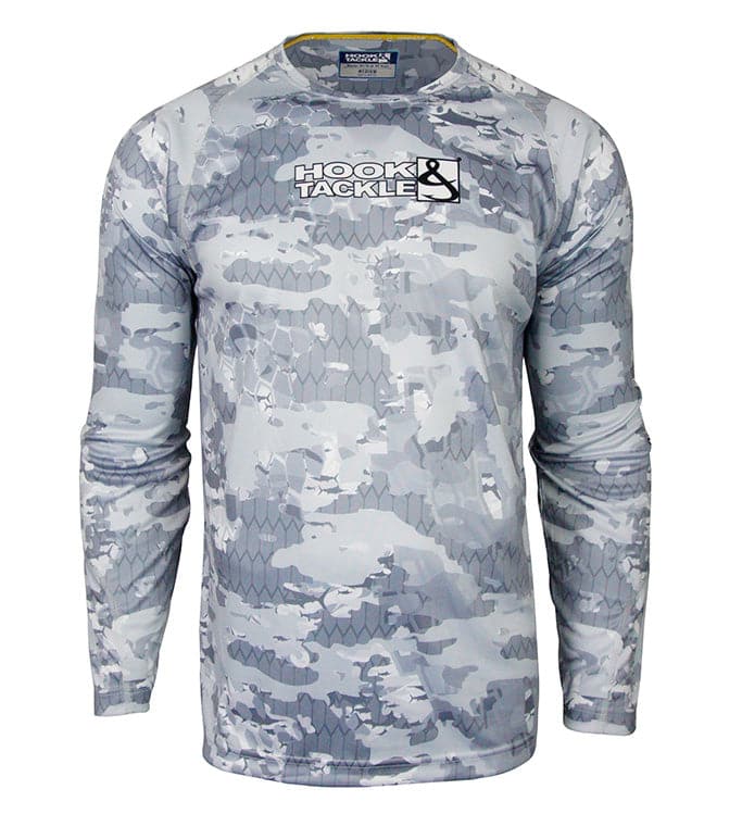 Men's Fractal Camo L/S UV Fishing Shirt Hook & Tackle