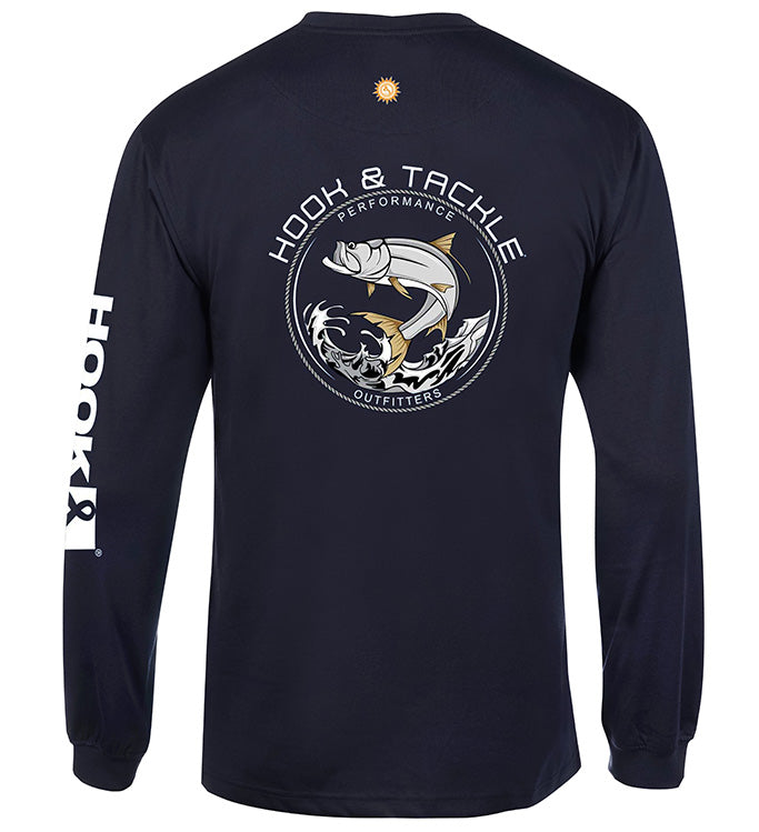 Men's Tarpon Leap Thrust L/S UV Fishing T-Shirt Hook & Tackle