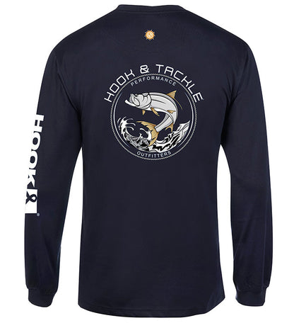 Men's Tarpon Leap Thrust L/S UV Fishing T-Shirt Hook & Tackle