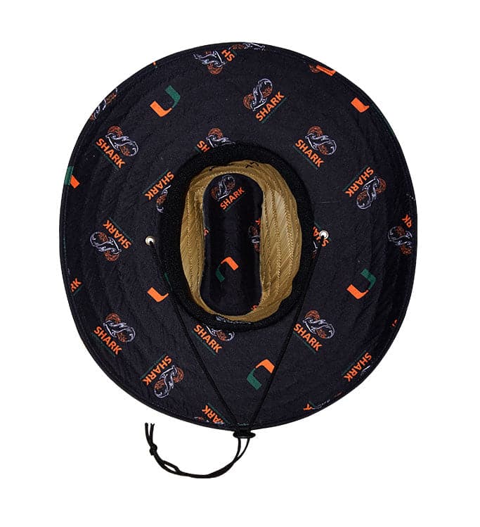 University of Miami Shark Research Straw Hat Hook & Tackle