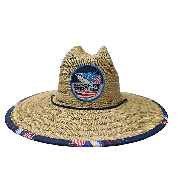 Sails & Stripes Straw Hat Hook & Tackle