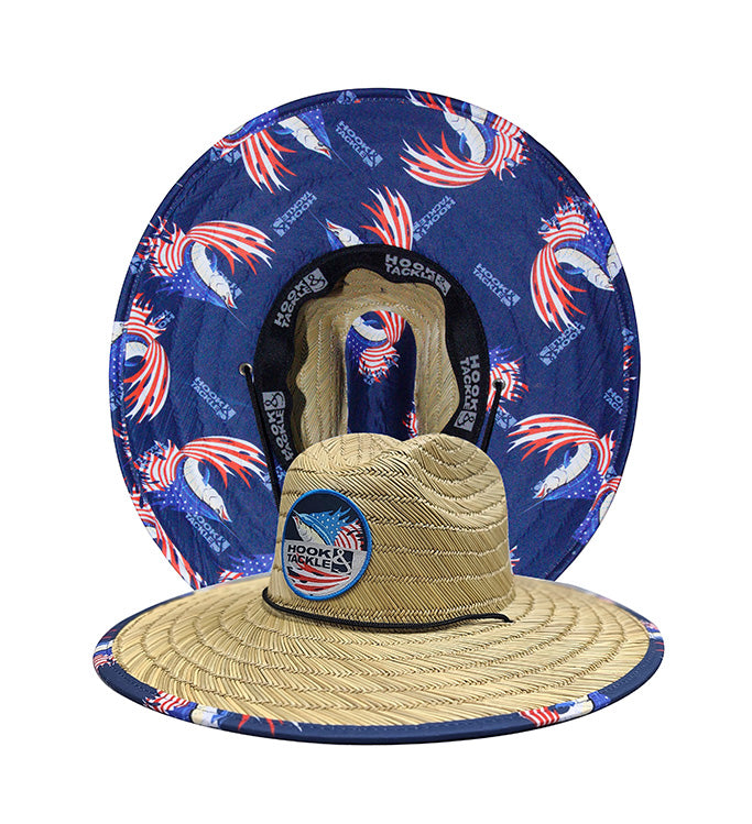 Sails & Stripes Straw Hat Hook & Tackle