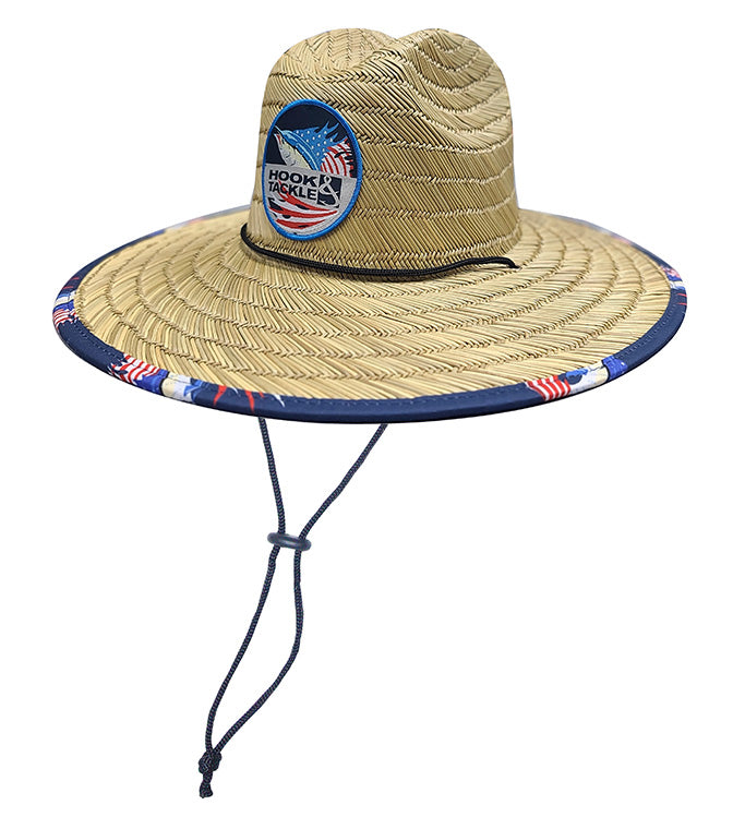 Sails & Stripes Straw Hat Hook & Tackle