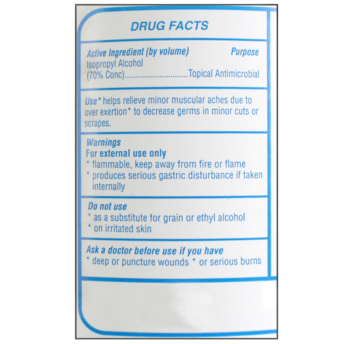 Isopropyl Alcohol, 70%, 32 oz. - 1 Each quakekits.com