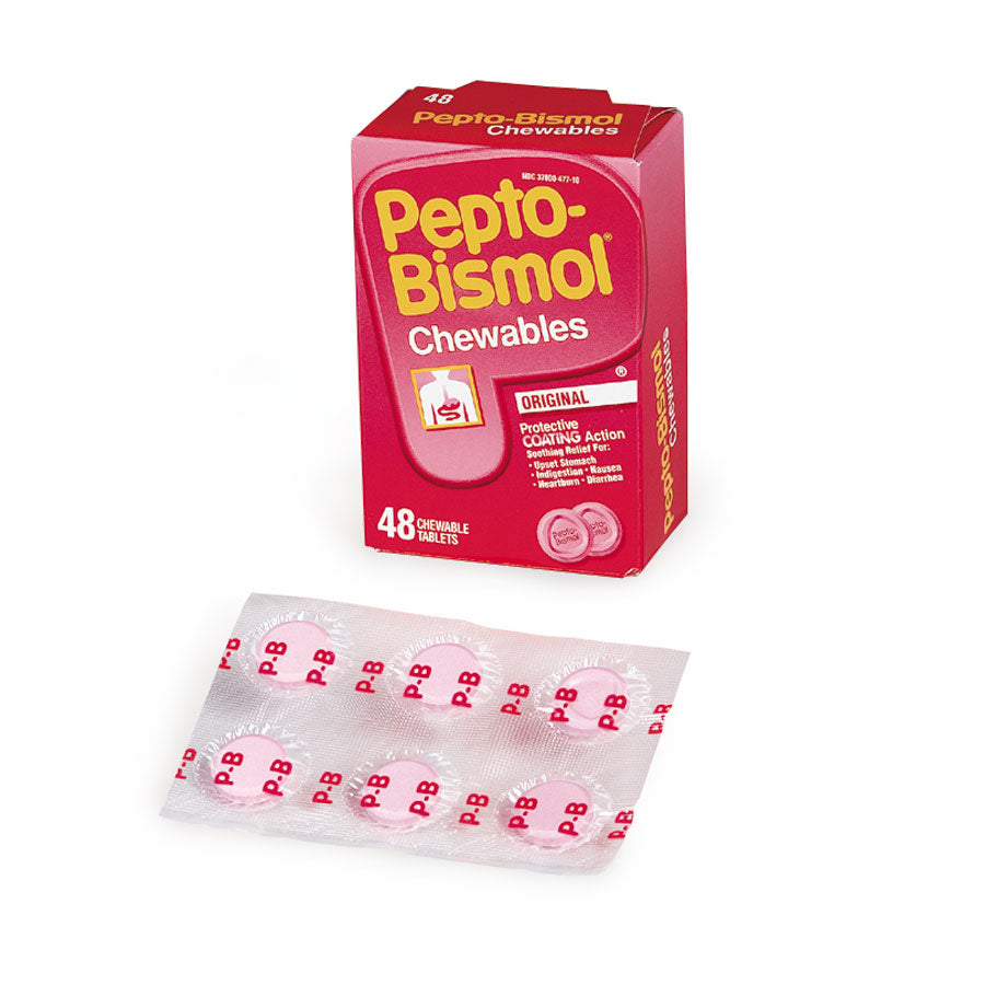 Pepto Bismol - M4043 - 48 1-Packs - 48 Tablets Per Dispenser Box quakekits.com