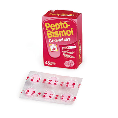 Pepto Bismol - M4043 - 48 1-Packs - 48 Tablets Per Dispenser Box quakekits.com