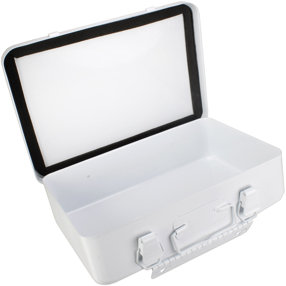 Metal First Aid Case, 16 Unit w/ Gasket - Horizontal - Empty quakekits.com