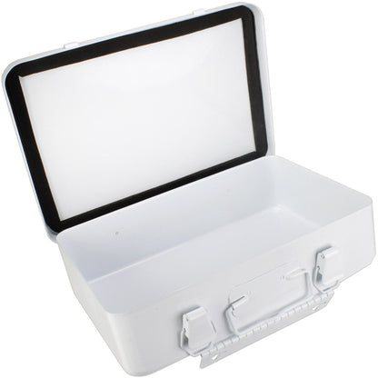 Metal First Aid Case, 16 Unit w/ Gasket - Horizontal - Empty quakekits.com
