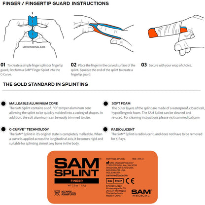 Sam Splint, Reusable - Finger, 10 pack quakekits.com