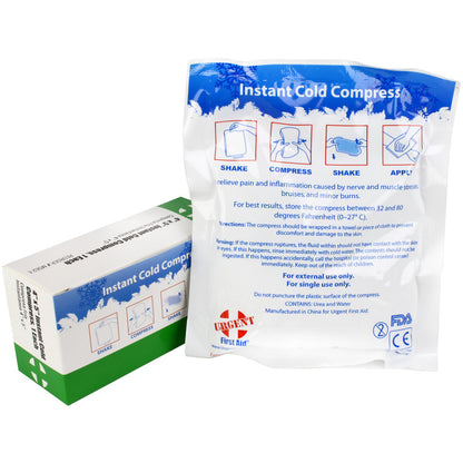 Instant Cold Compress, Boxed 4"x5" - 50 Per Case quakekits.com