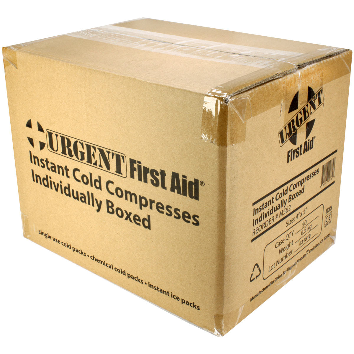 Instant Cold Compress, Boxed 4"x5" - 50 Per Case quakekits.com