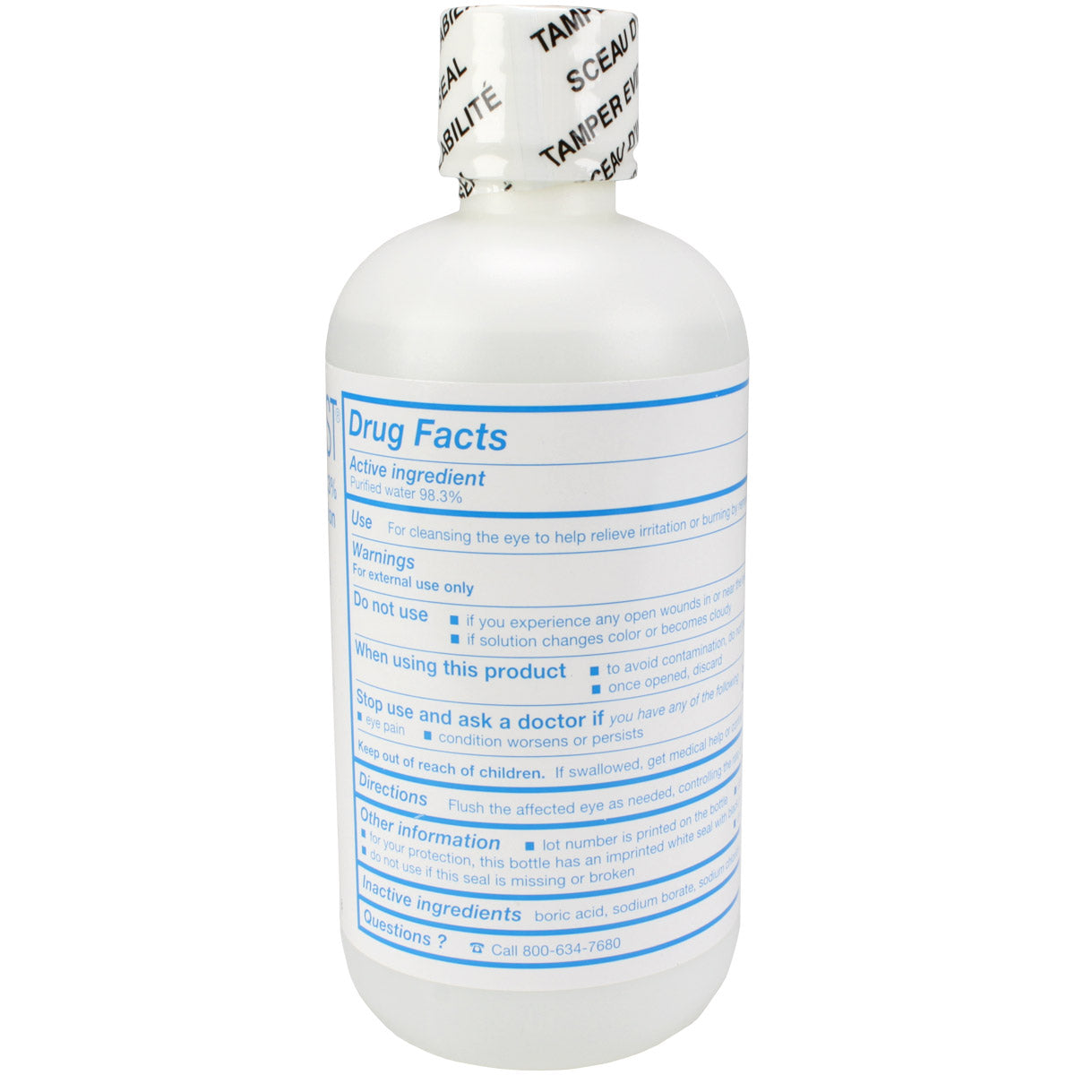 Eye Wash - Plastic Bottle - One Time Use - 8 oz quakekits.com