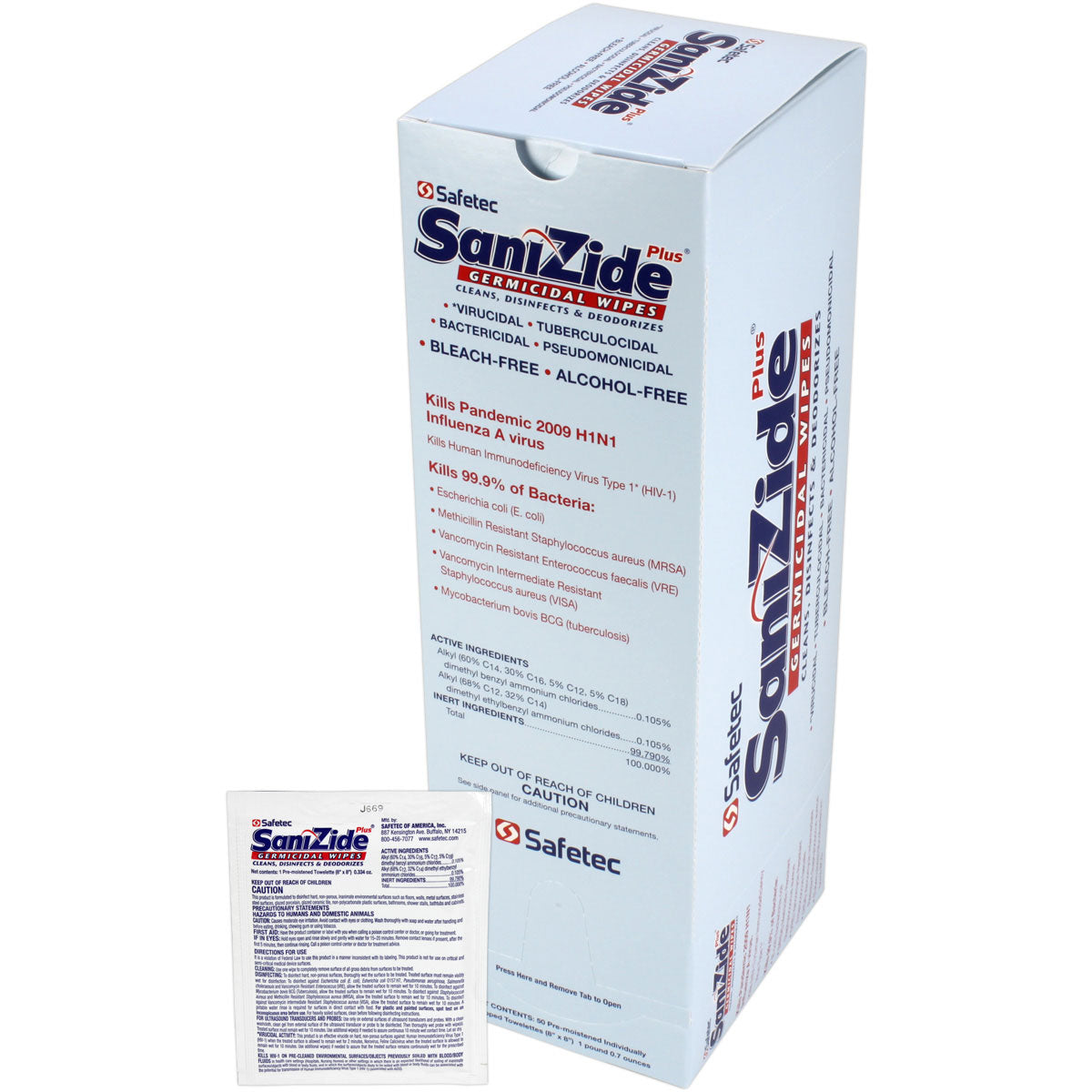 Germicidal Wipe - 50 per box quakekits.com