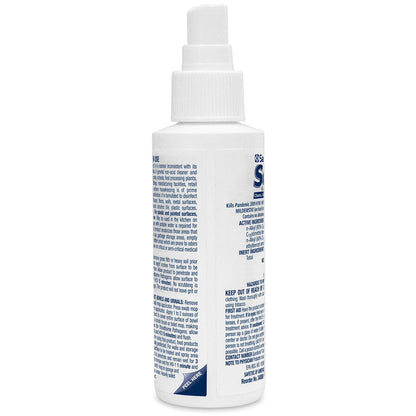 Sanizide Plus environmental surface germicidal solution, 4 oz. plastic bottle with pump spray, 1 ea. quakekits.com