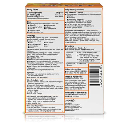 Motrin IB, 2 per pack - 100 per box quakekits.com