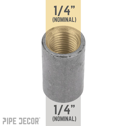1/4 in. Black Merchant Coupling PIPE DECOR