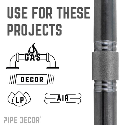 1/4 in. Black Merchant Coupling PIPE DECOR