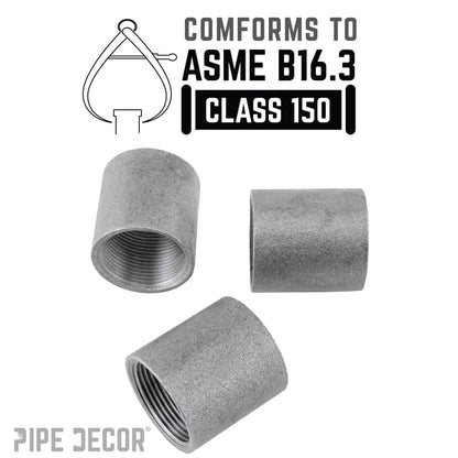 1 in. Black Merchant Coupling PIPE DECOR