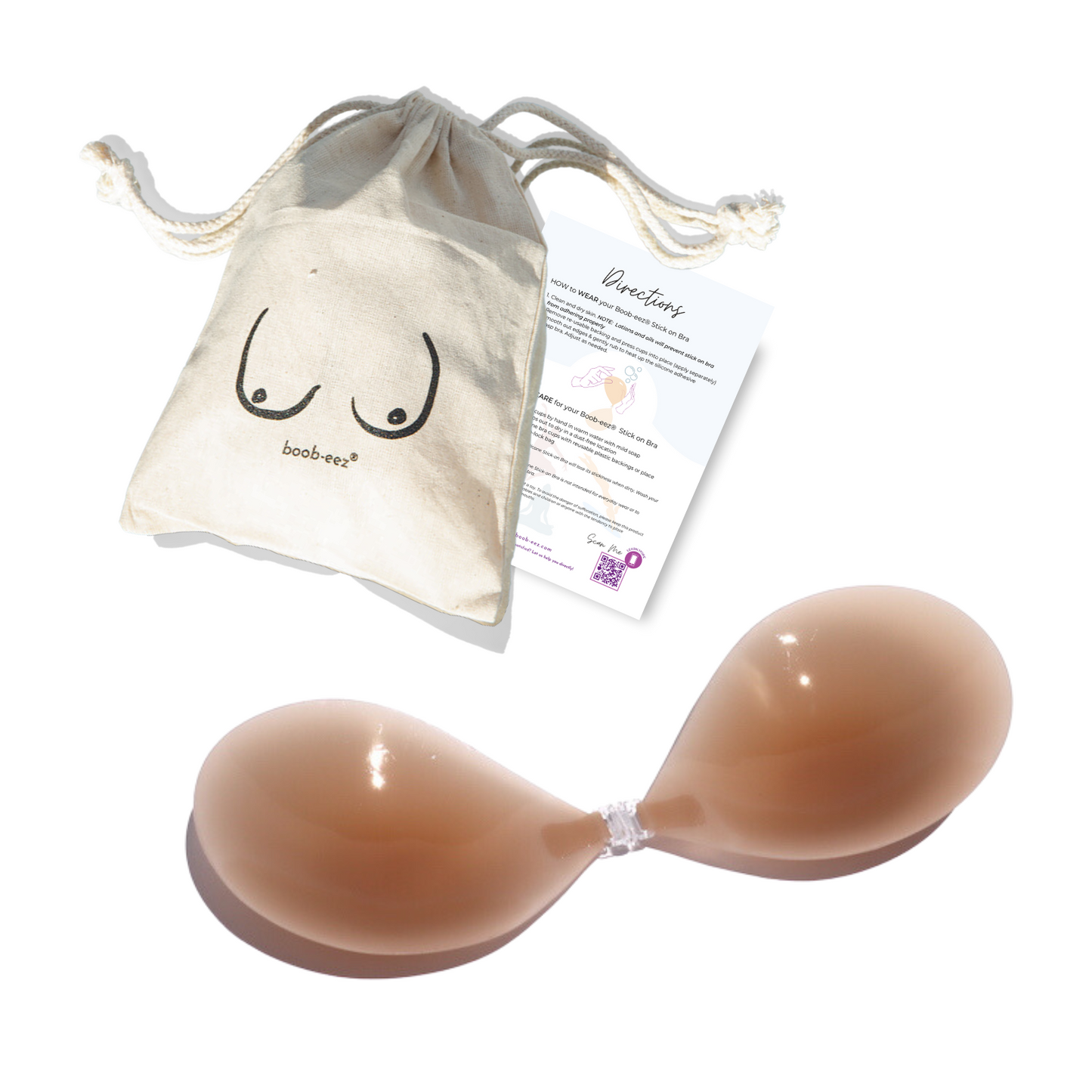 Seamless Stick-On Bra by Boob-eez® Boob-eez