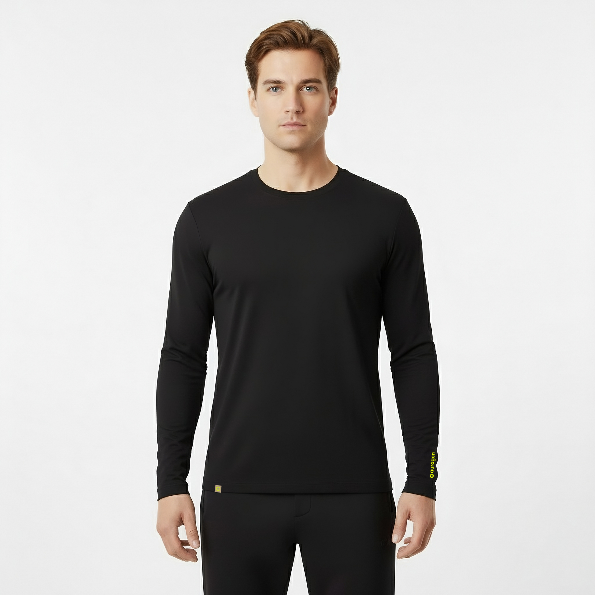 Mason Black Long Sleeve Crew Auragen