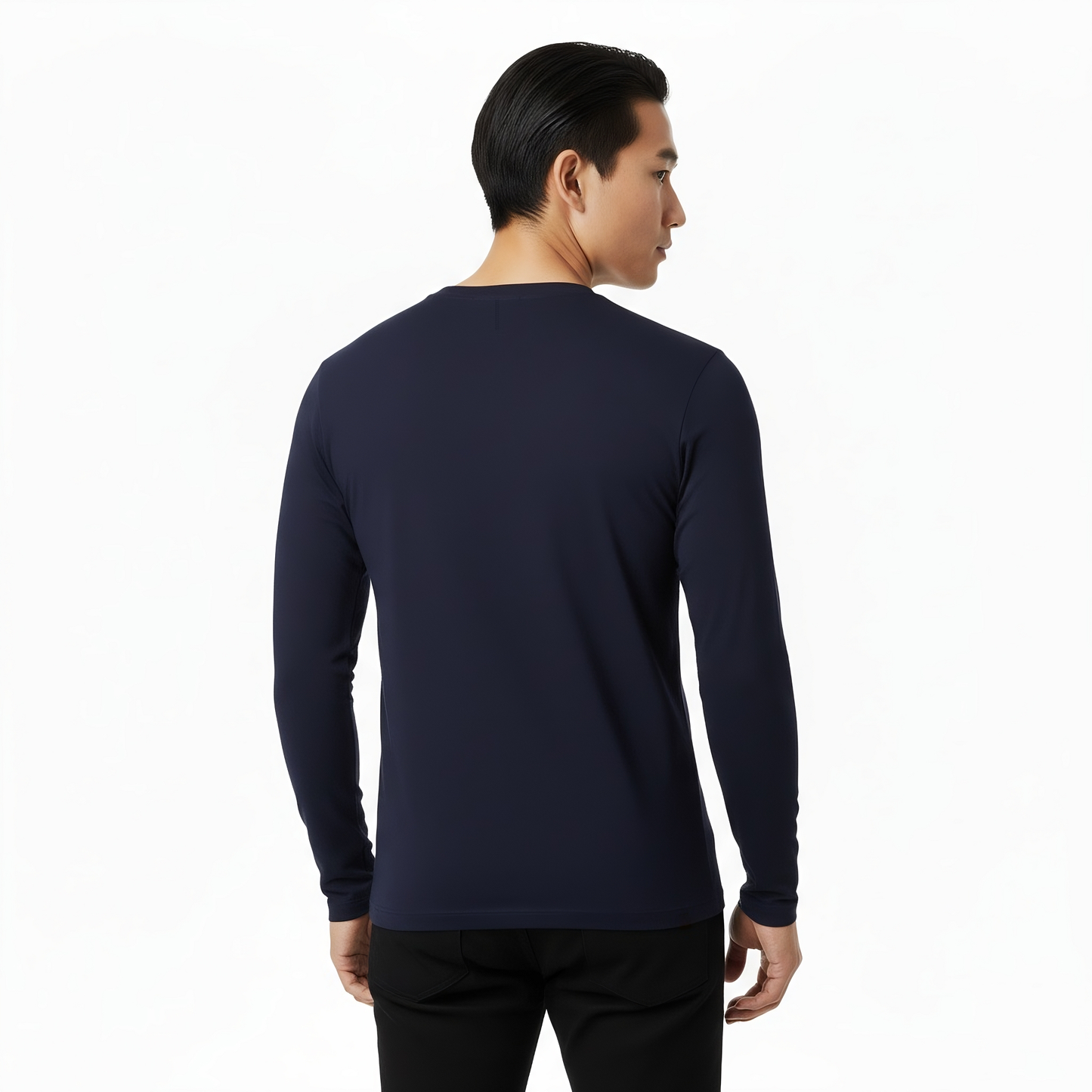 Mason Navy Long Sleeve Crew Auragen