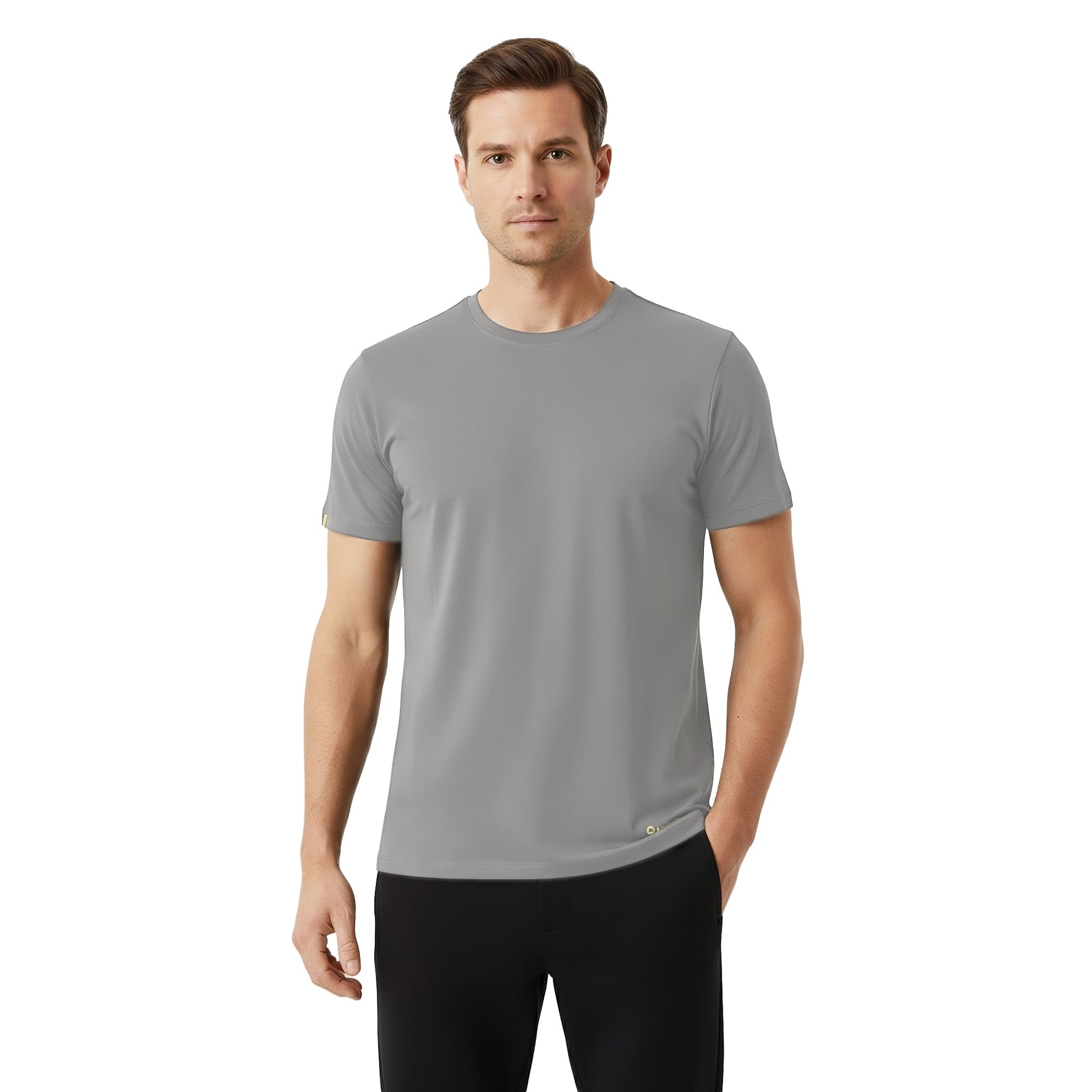 Elijah Grey Short Sleeve Crew Auragen